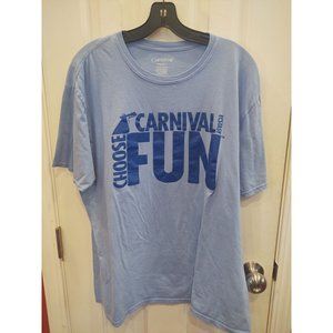 Carnival Fun Cruise Ecstasy T Shirt Blue XL Short Sleeve PreShrunk Cotton Boats